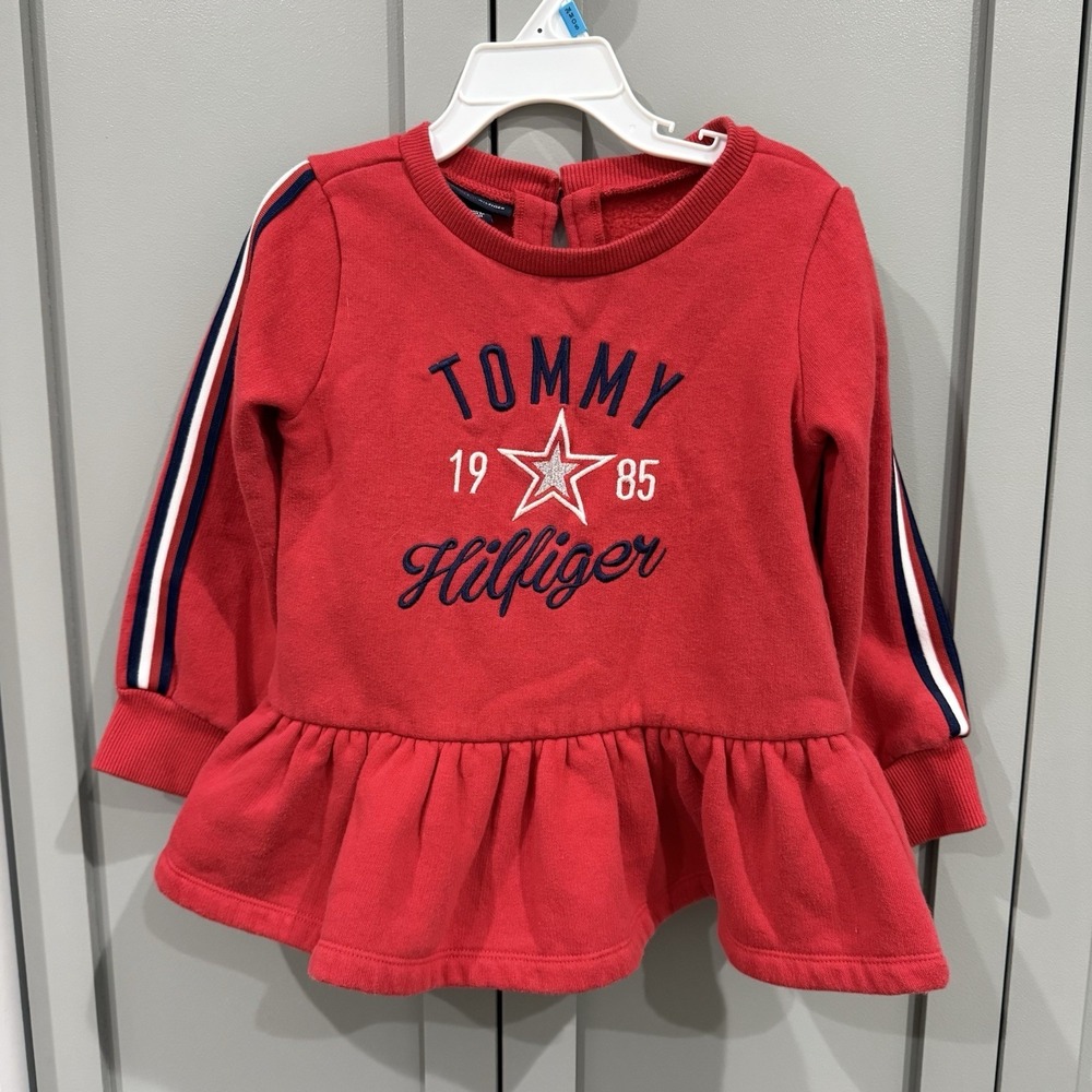 Tommy Hilfiger Toddler Girl Size 4T Sweatshirt Embroidered Logo American Classic